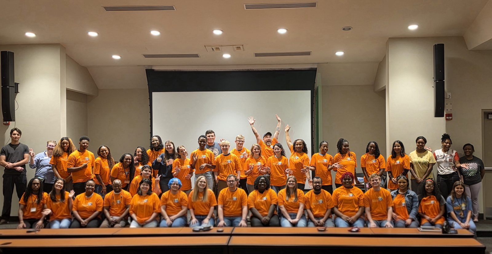 The Activ8 summer staff—CPE staff and student employees—gathered at orientation